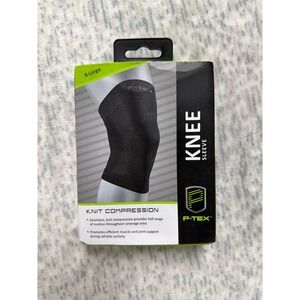 P-TEX Knit Compression Knee Sleeve Black XL P-TEXK400 Athletic Support Brace